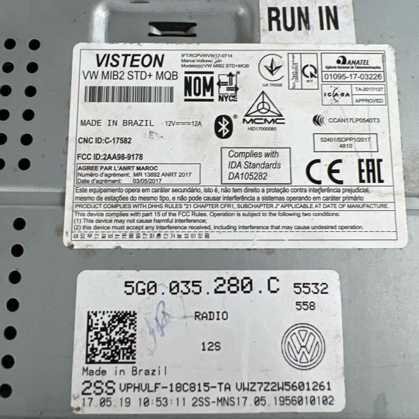 Multimídia Painel Com Touch T-cross Nivus Polo 2019 A 2023