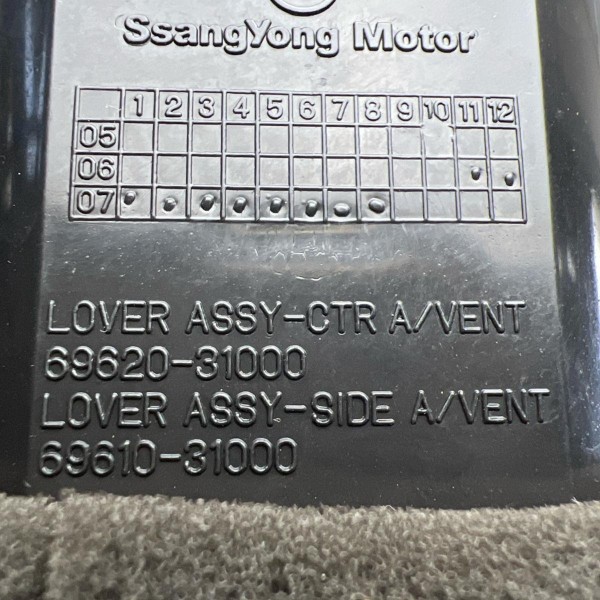 Difusor De Ar Cinza Central Ssangyong Actyon 2007 A 2011