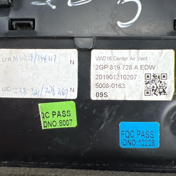 Difusor Ar Central T-cross Nivus Polo Virtus 2019 A 2023