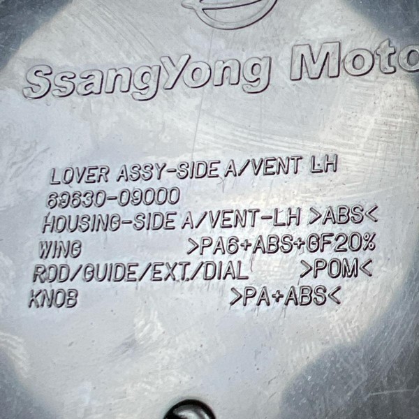 Difusor Esquerdo Ssangyong Kyron 2007 A 2012 69630-09000