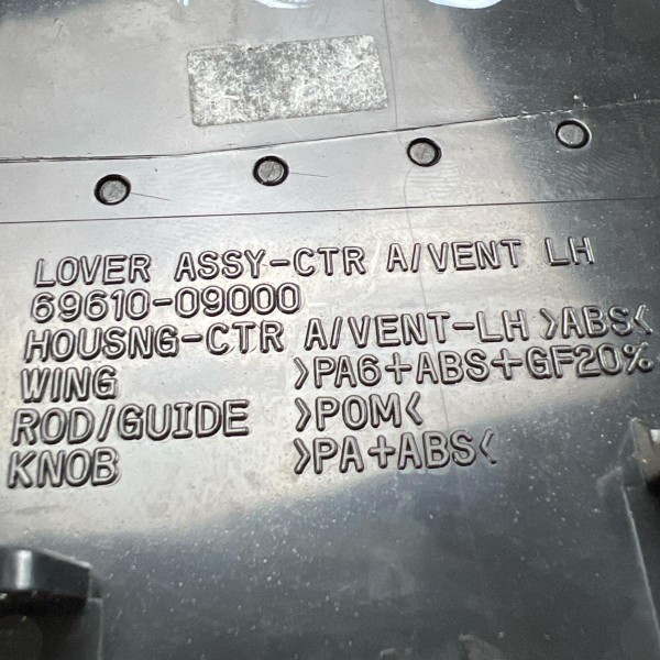 Difusor Ar Central Esquerdo Ssangyong Kyron 2007 A 2012