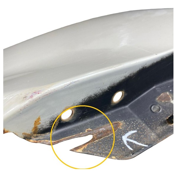 Paralama Branco Lado Direito Mitsubishi L200 2004 A 2012