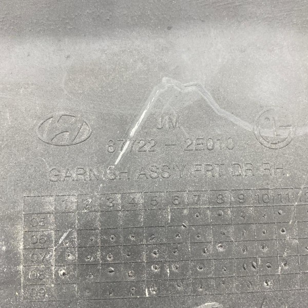 Aplique Friso Porta Diant Direita Hyundai Tucson 2006 A 2015