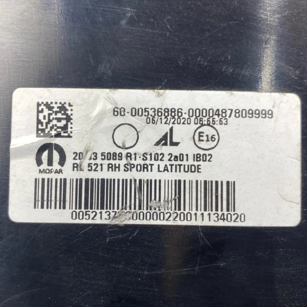 Lanterna Lado Direito Jeep Renegade 2016 2017 A 2018