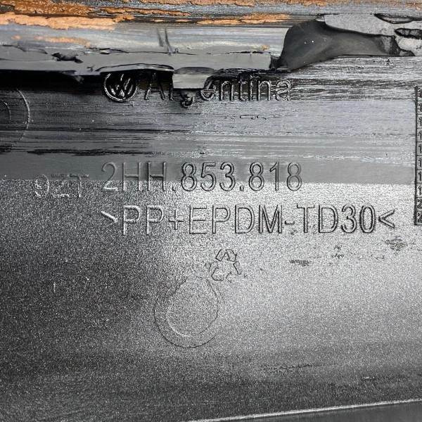 Aplique Paralama Dianteiro Direito Amarok 2010 A 2017 Cinza-escuro