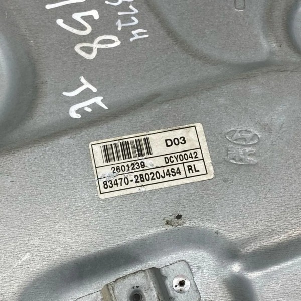 Máquina Vidro Traseira Esquerda Hyundai Santa Fé 2008 A 2012